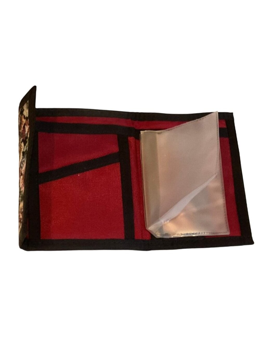 Vtg Ralfeaux Tapestry Wallet Card Holder & Floral Landscape Design 3.5" x 5" - Picture 3 of 6